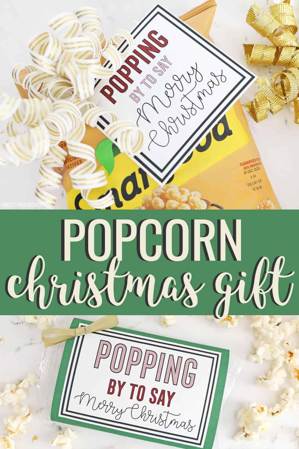 Popcorn Christmas Gift Tags Printable