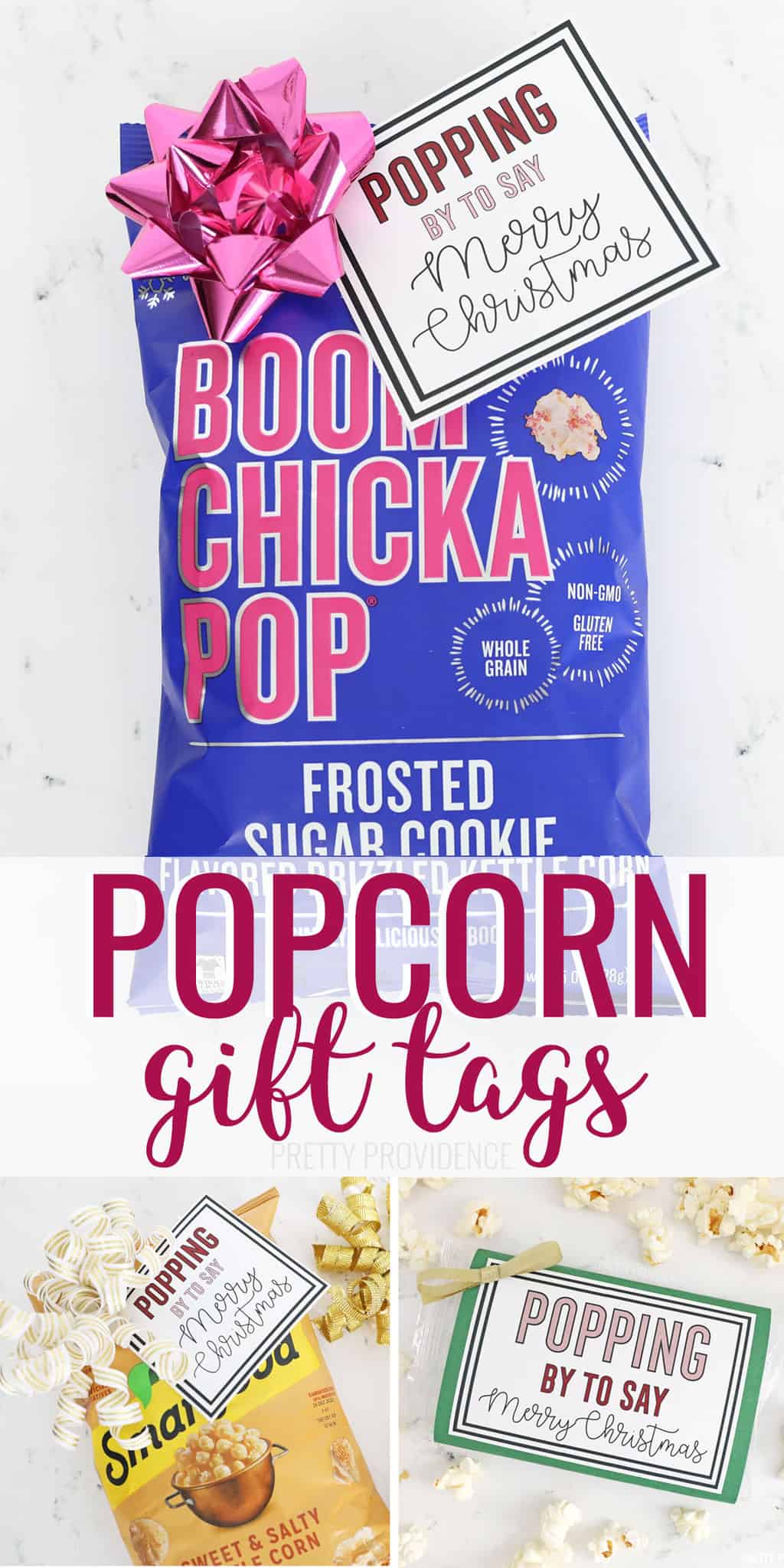 Popcorn Christmas Gift Tags Printable