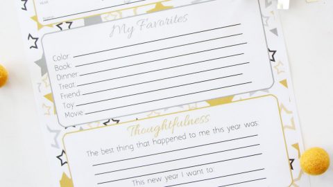 Time capsule questions for kids new years activity