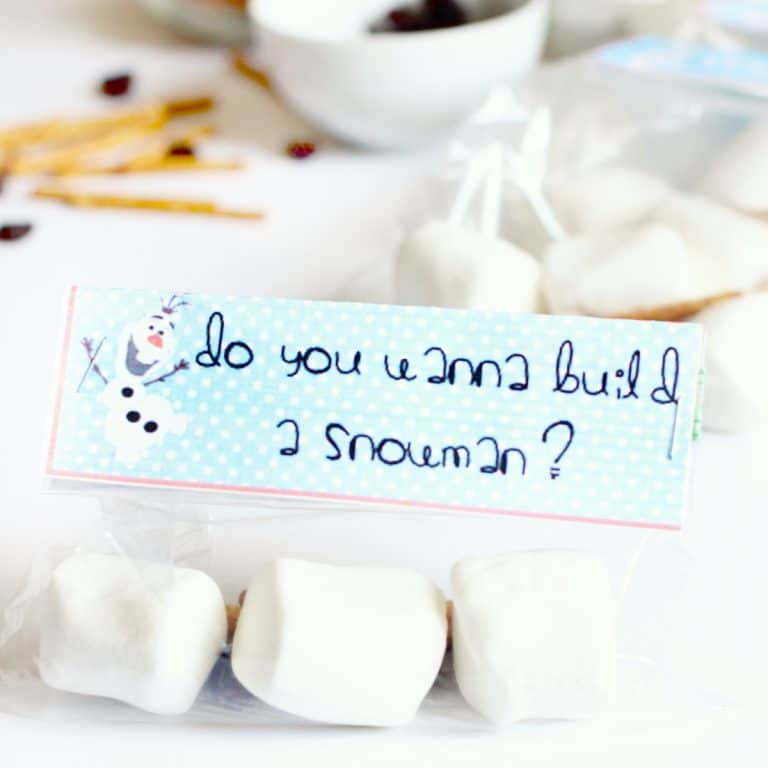 clear bag with marshmallows, pretzels and raisins inside