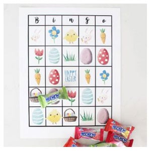 Easter bingo with Hi-chew candy