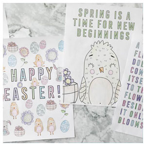 Easter Spring Coloring Pages