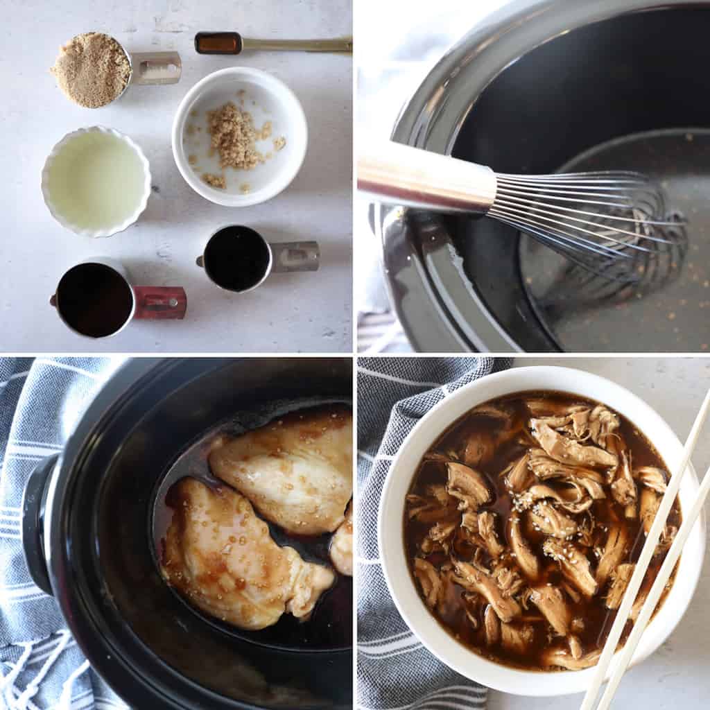 step by step images for how to make teriyaki chicken in a collage