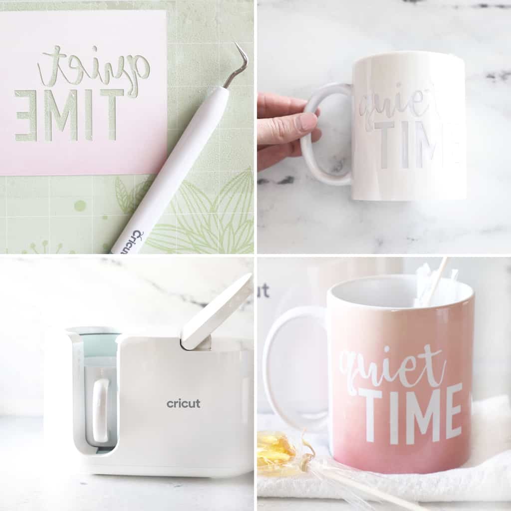 White Cricut Infusible Ink Mugs, Hobby Lobby