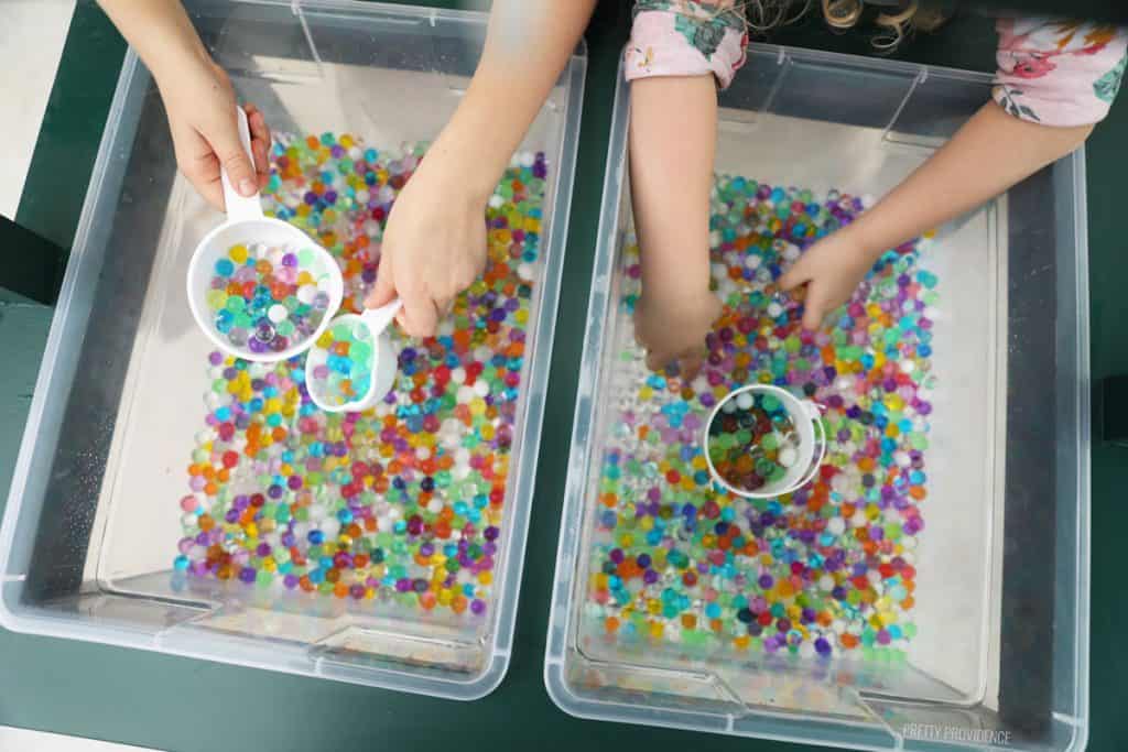 DIY Water Table and Sensory Bins for an Outdoor Play Area