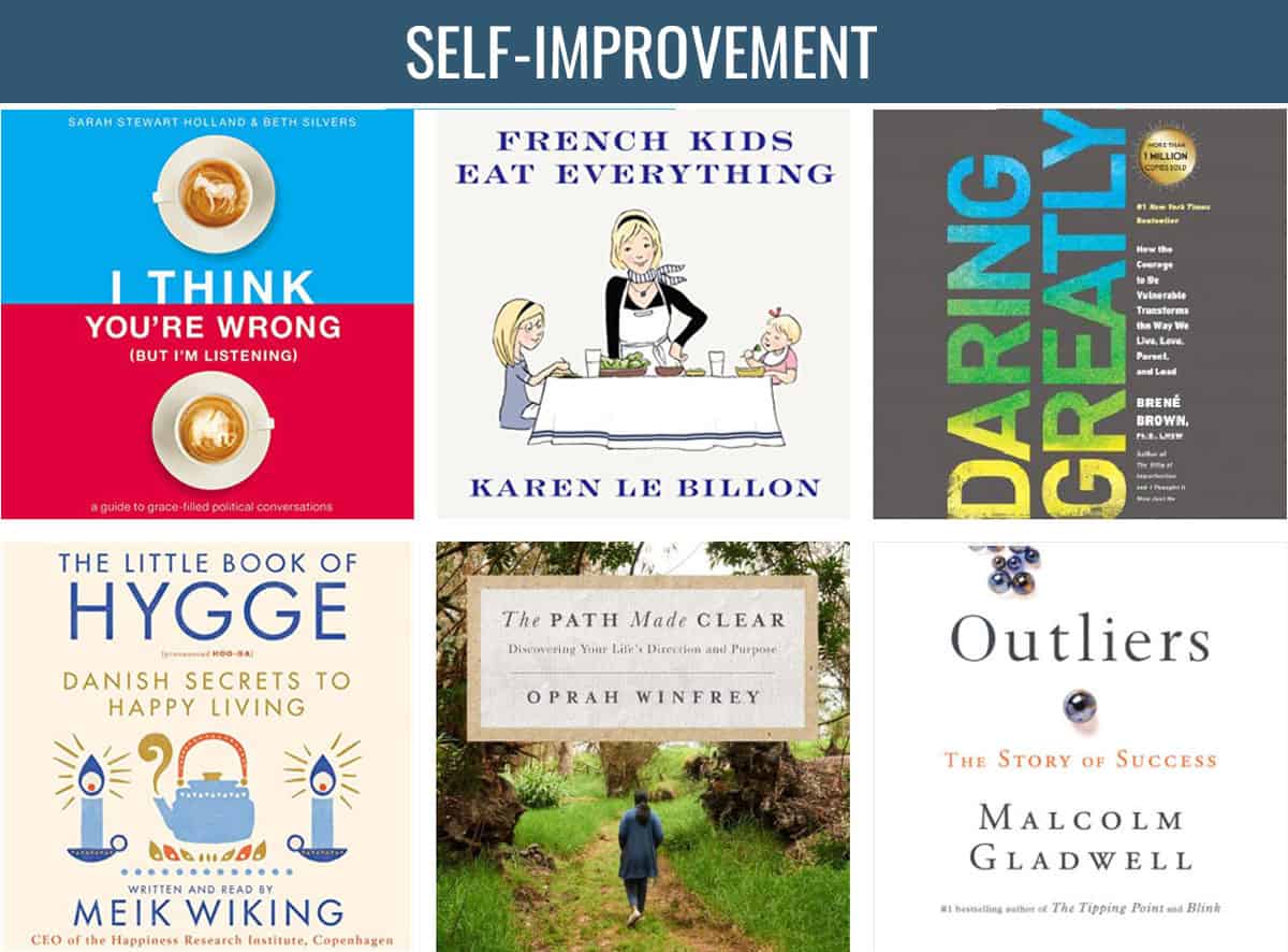 Collage of Self-Help books - book club ideas