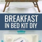Breakfast in bed tray and carrying case for dishes