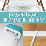 personalized breakfast in bed tray with step by step photo collage