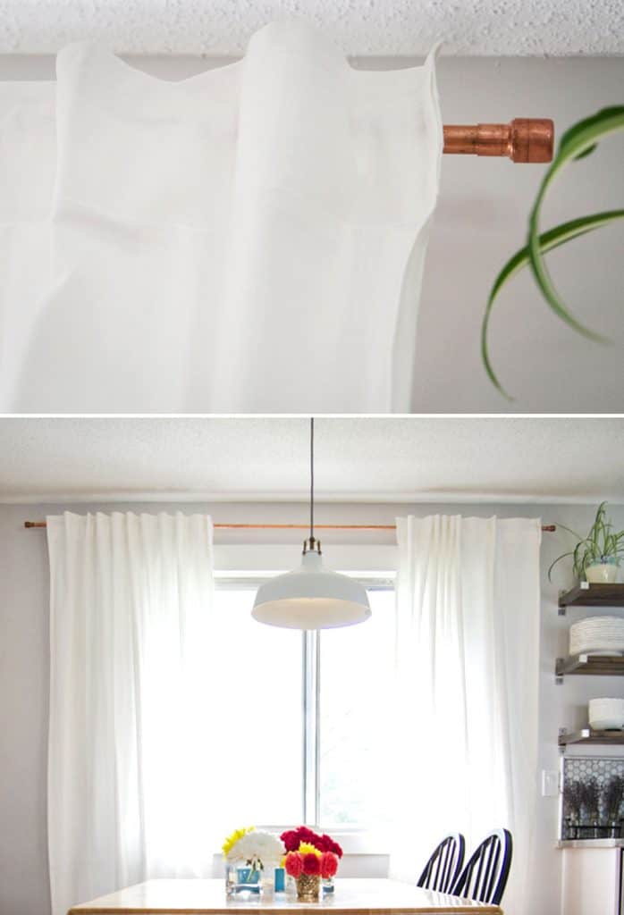 DIY Curtain Rods - 15+ Curtain Hanging Ideas - Pretty Providence