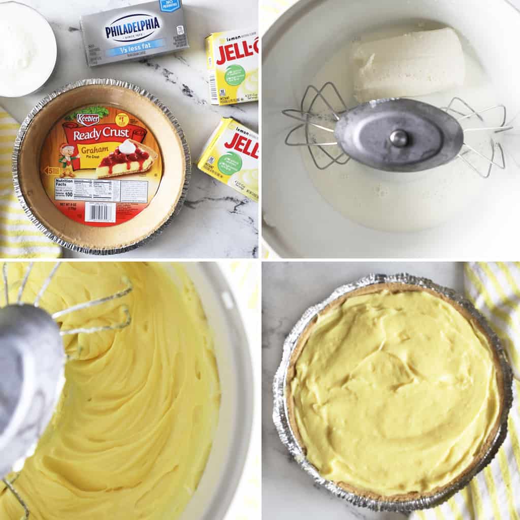 step by step photos for how to make a lemon pudding pie