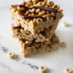three cheerio bars stacked on top of each other with text for pinterest