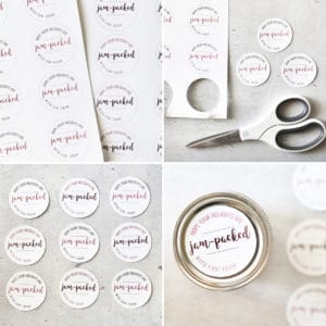 step by step photos for how to print jam labels