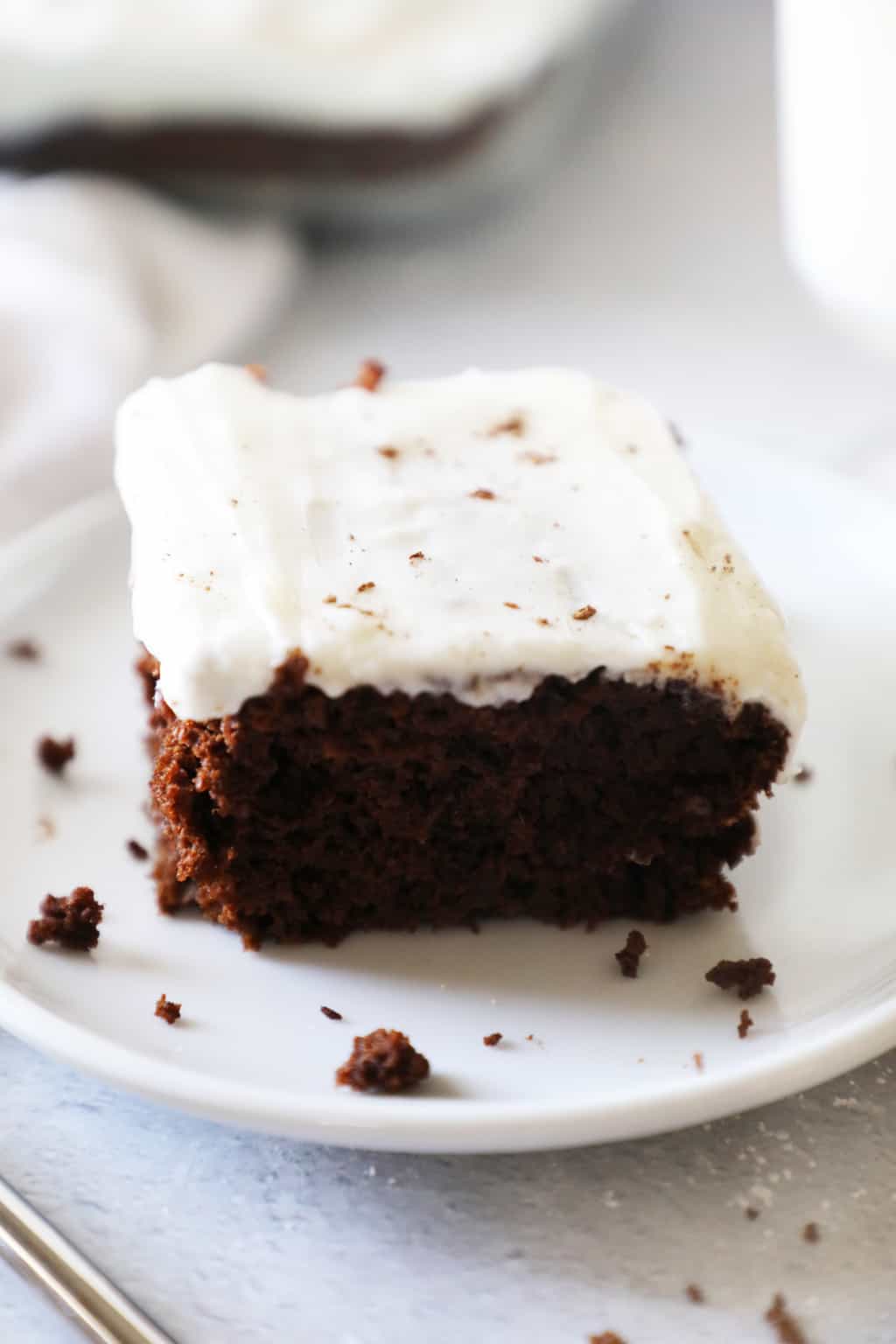 chocolate cake mix and pumpkin cake on white plate
