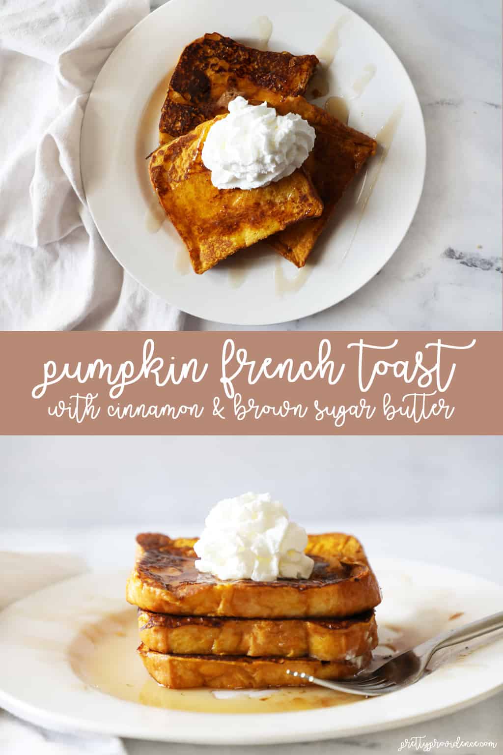 Pumpkin French Toast with Brown Sugar and Cinnamon Butter