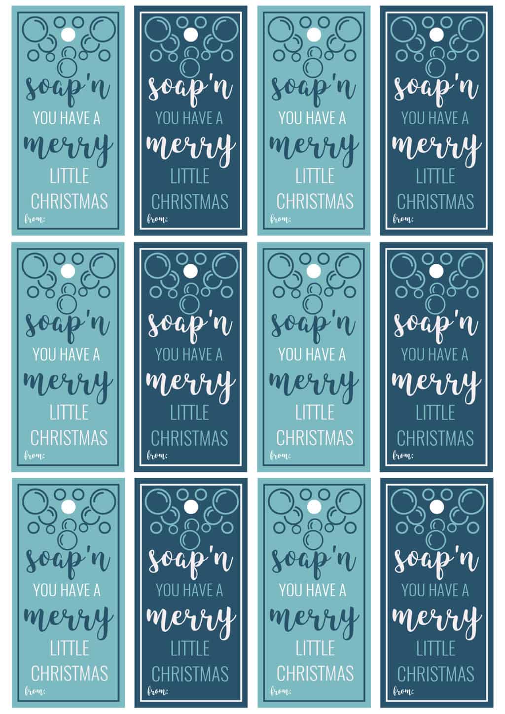 Soap Christmas Tag - Soap'n You Have a Merry Christmas