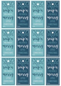 Hand Soap / Body Wash / Wash Cloth Gift Tags Digital Printables We WASH You  Merry Christmas & We SOAP You Have A Merry Christmas (Download Now) 