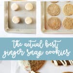 a collage of images of ginger snap cookies for pinterest