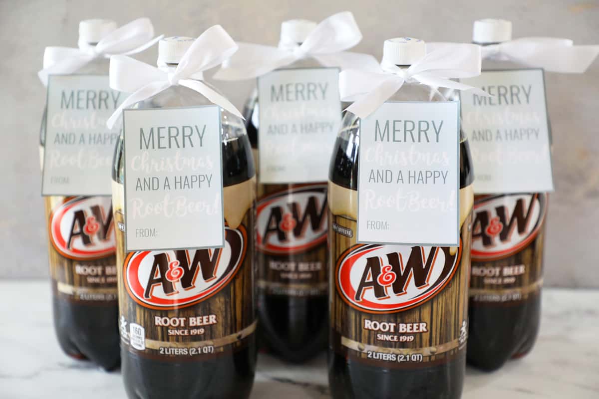 five two liters of root beer with free printables