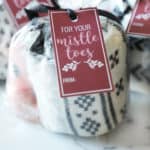 for your mistletoes gift with text overlay for pinterest