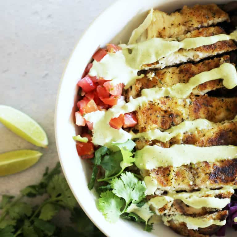 Garlic & Herb Tilapia Fish Taco Bowl