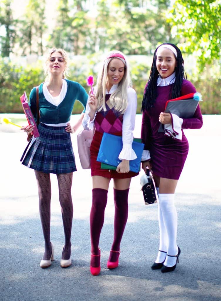 Three women dressed as Cher, Dionne and Ty from the movie clueless.