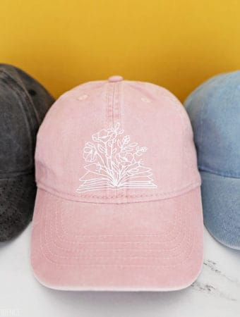 custom hats with cricut iron-on, baseball cap style