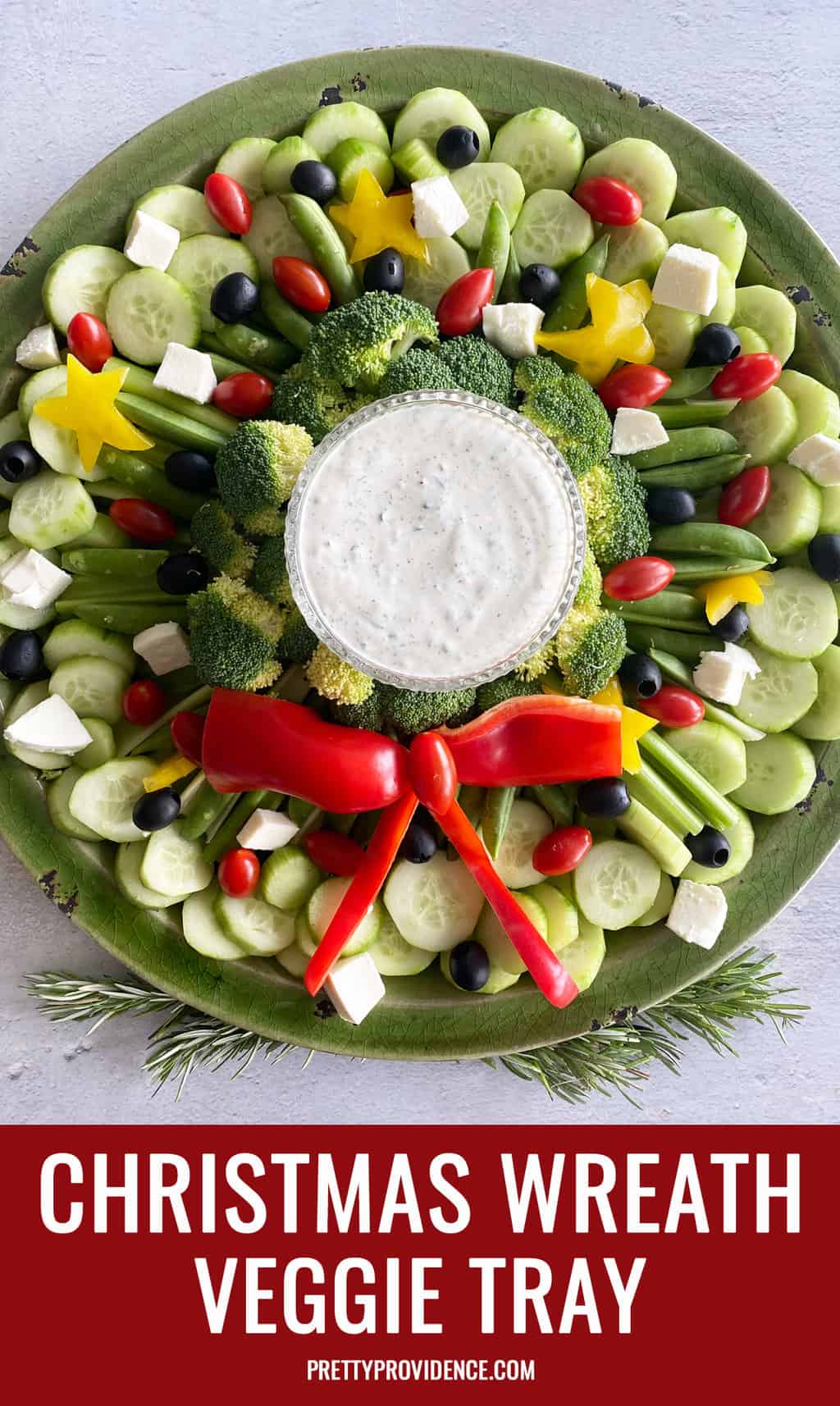 Christmas Wreath Veggie Tray