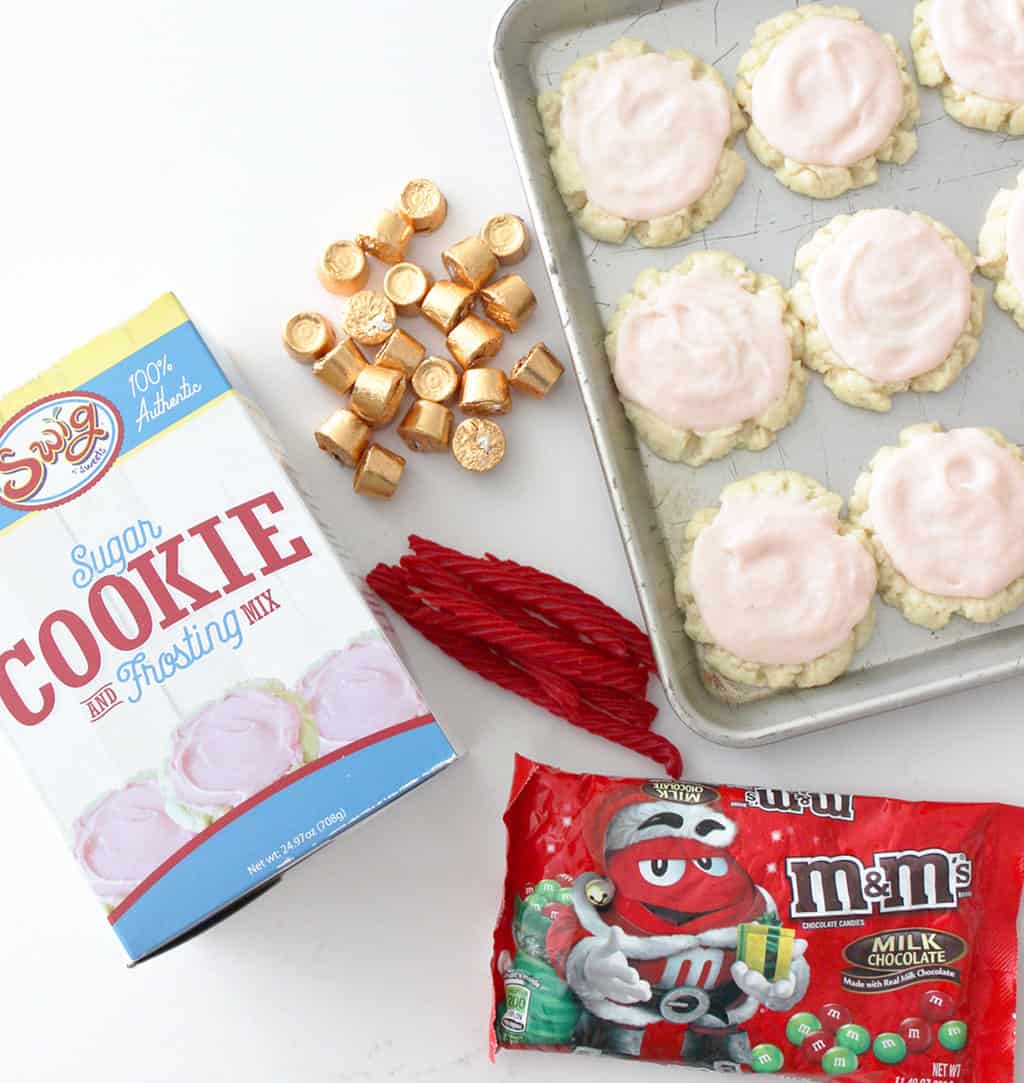 A photo of the ingredients needed to make ornament cookies.