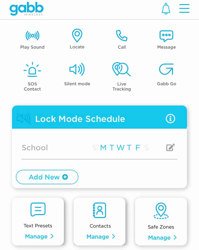 Gabb Watch app parent controls for safety.