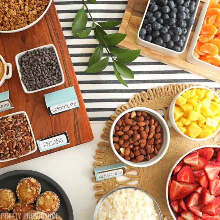 Yogurt Bar + Yogurt Toppings Ideas - Pretty Providence