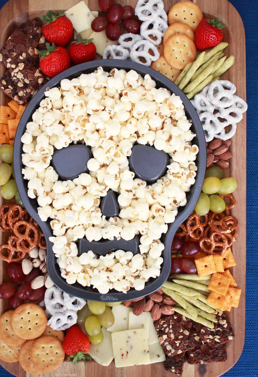 Halloween Party Snack Board with Sweet and Salty Snack Ideas!