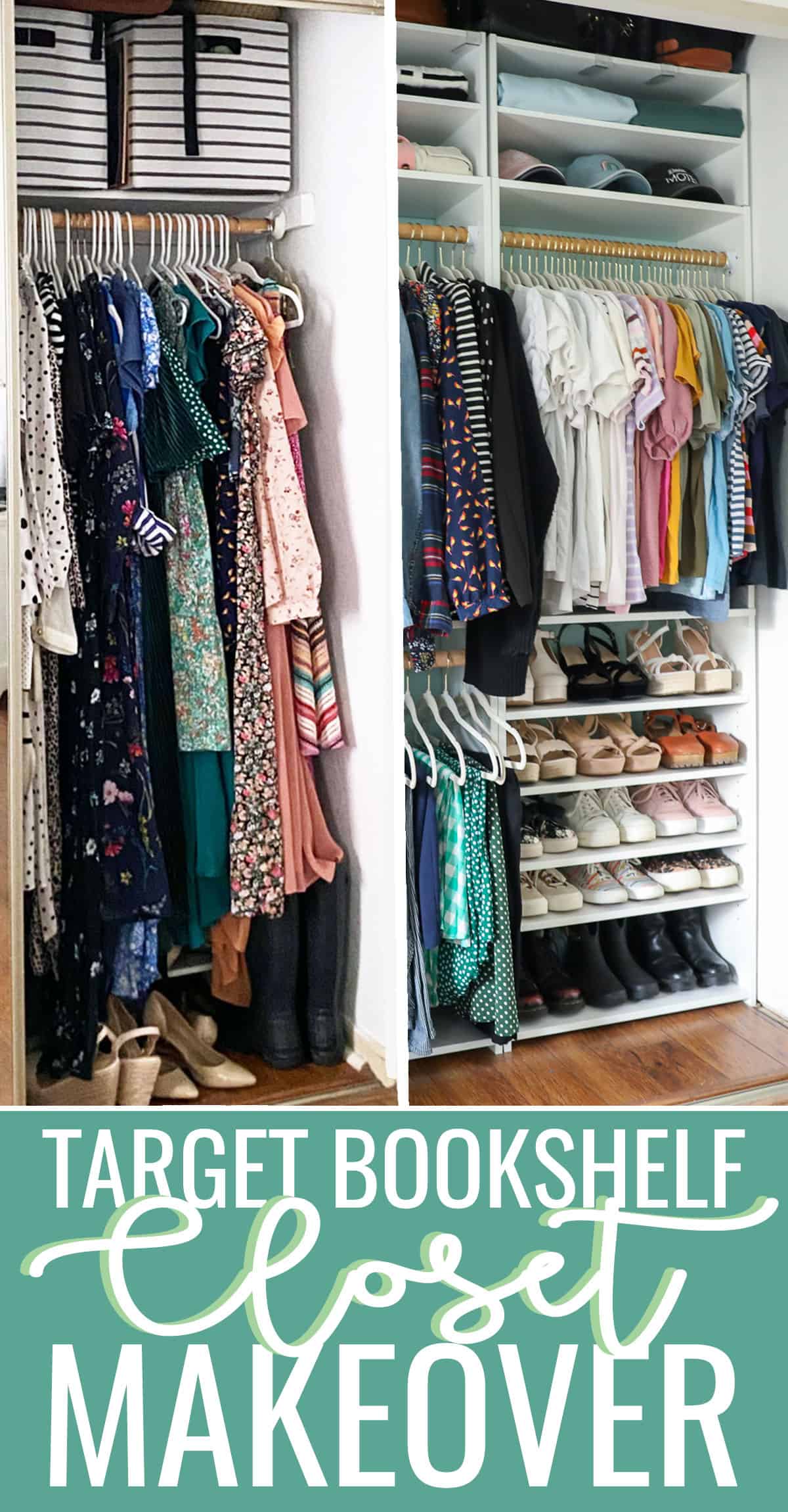 Small Closet Makeover (Closet Bookshelf Hack)