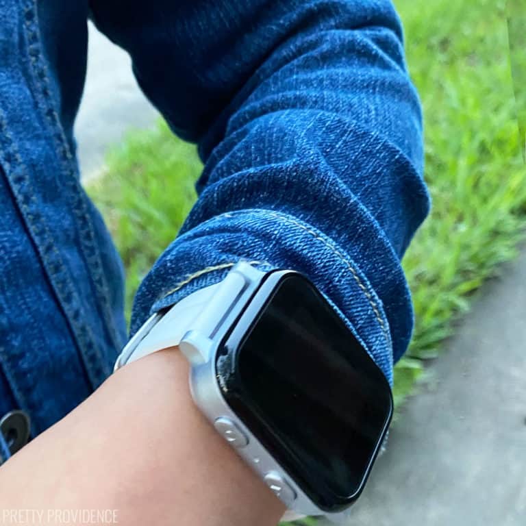 Gabb watch (kids phone watch) on a child's wrist.