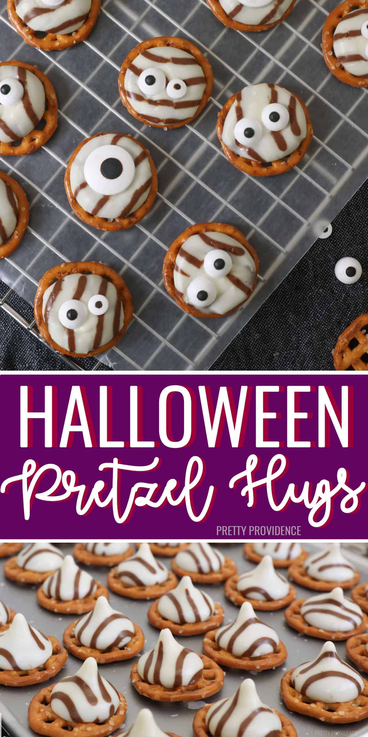 Halloween Pretzel Hugs