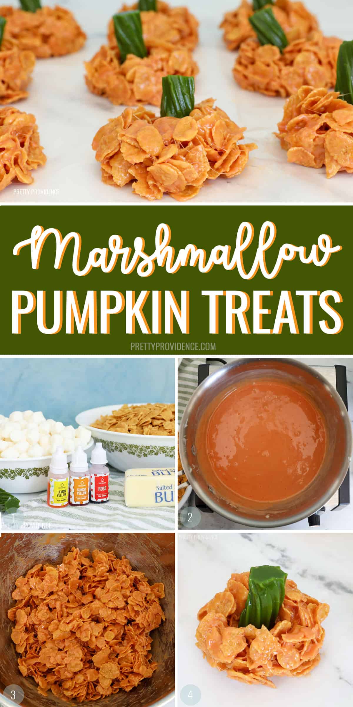 Easy Cornflake Pumpkins