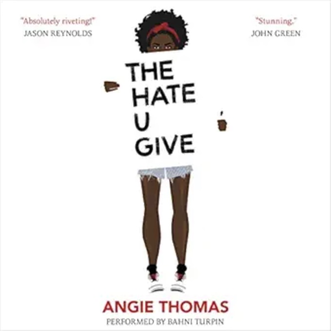 Book cover art for 'The Hate U Give' by Angie Thomas.